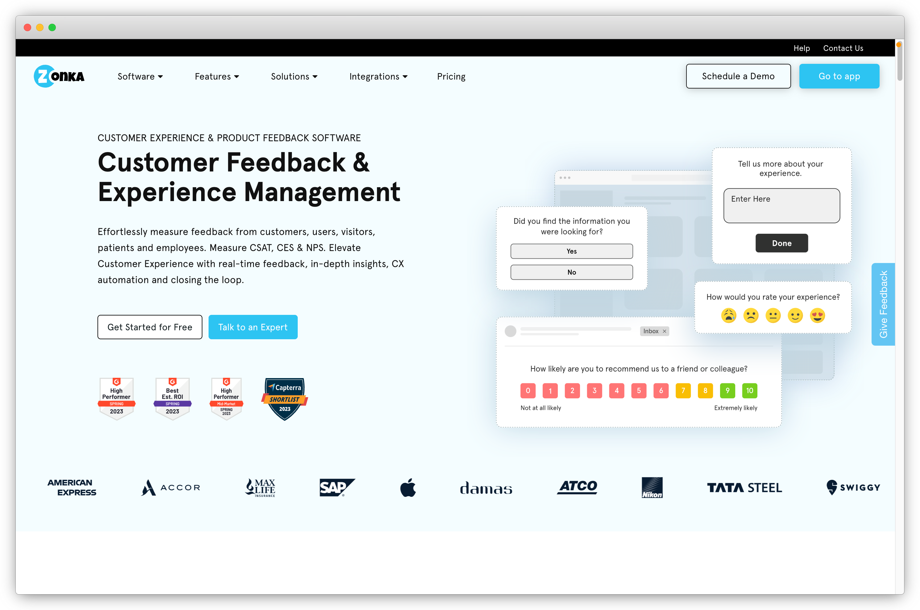 Zonka Feedback customer experience software