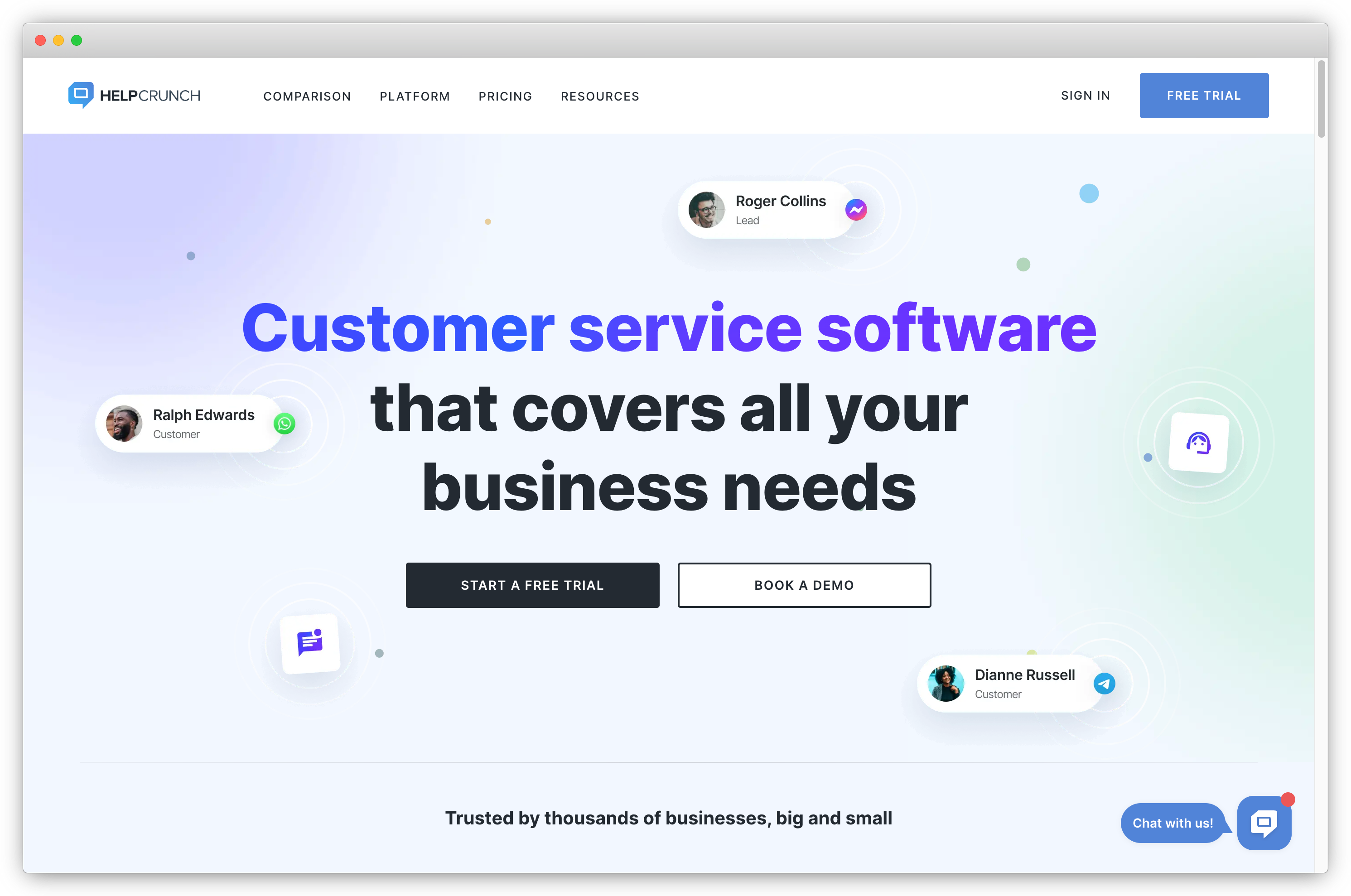 cx software for customer service experience-helpcrunch