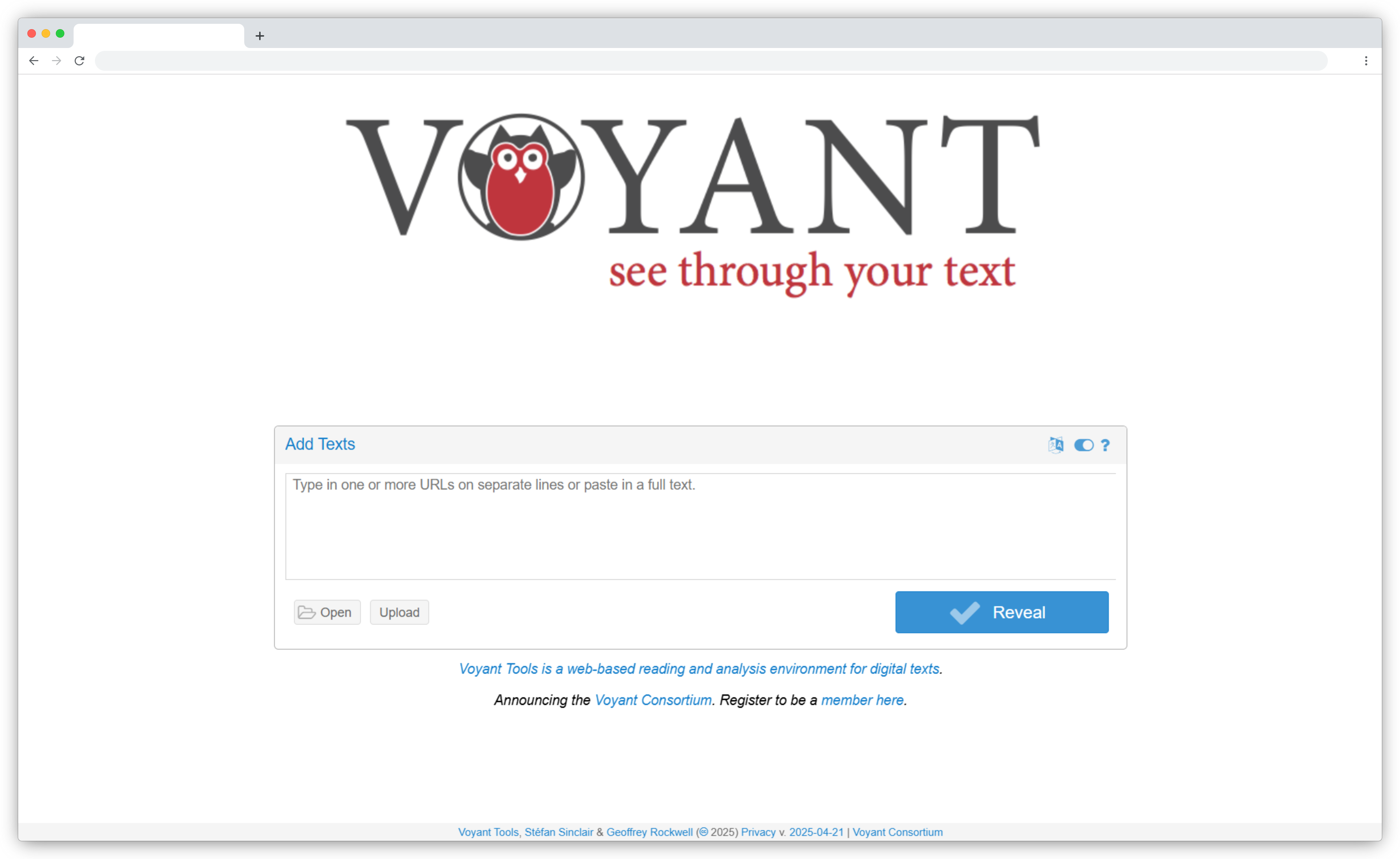 Text Analytics Software - Voyant Tools