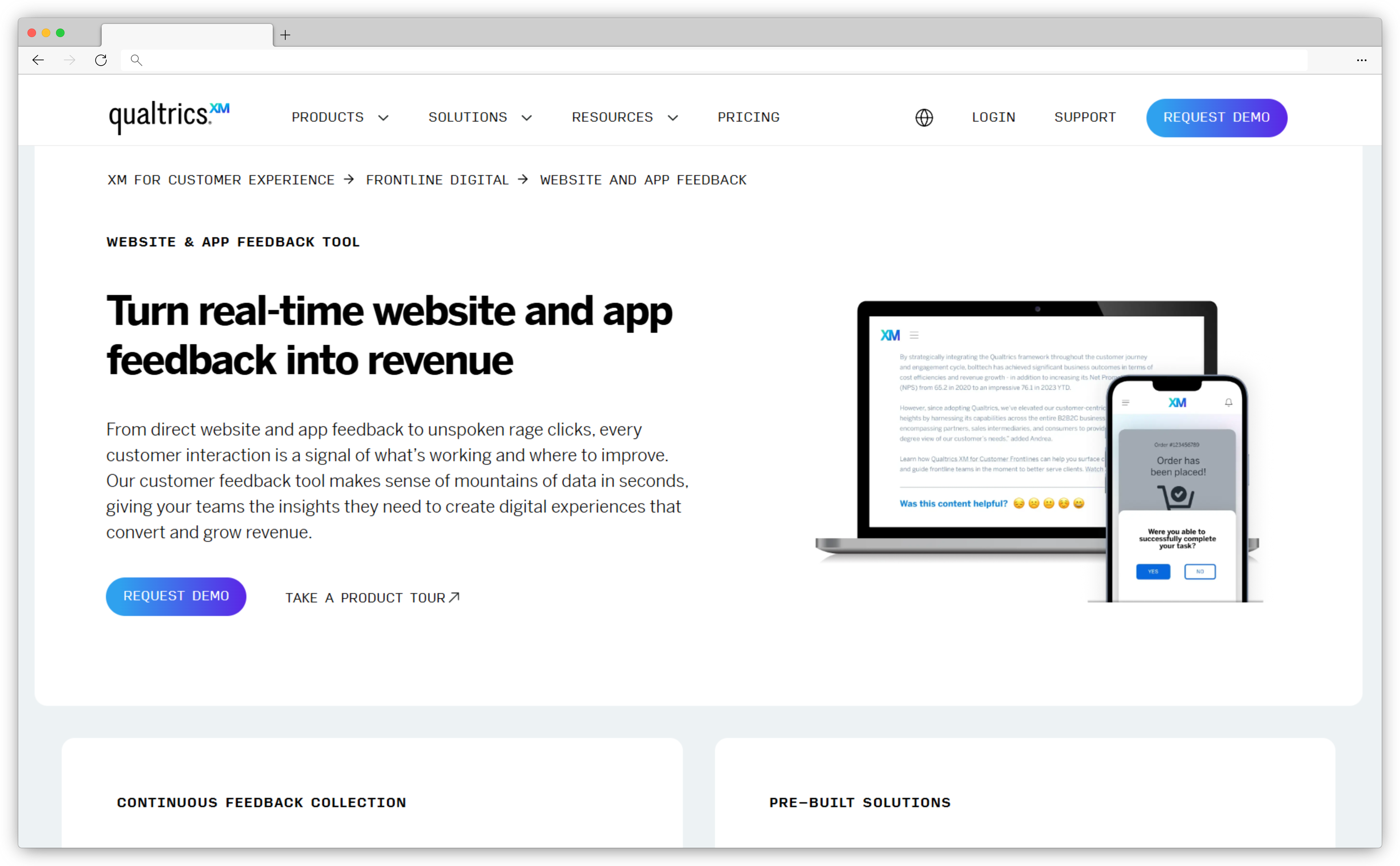 Website Feedback Widget - Qualtrics